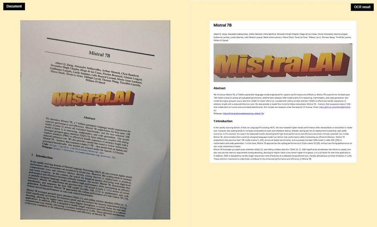 ahmedfessi's tweet card. Explore Mistral OCR’s speed, accuracy, and doc-as-prompt approach