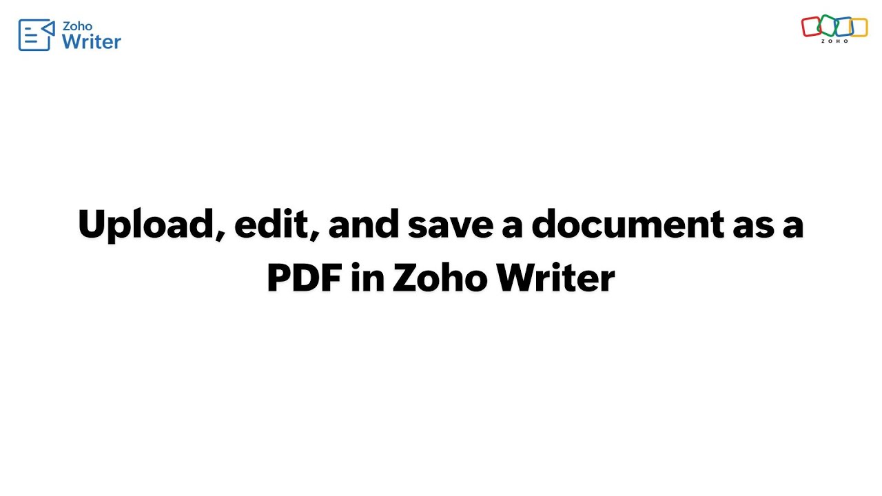 ZohoWriter's tweet card. How to convert DOCX documents to PDFs using Zoho Writer