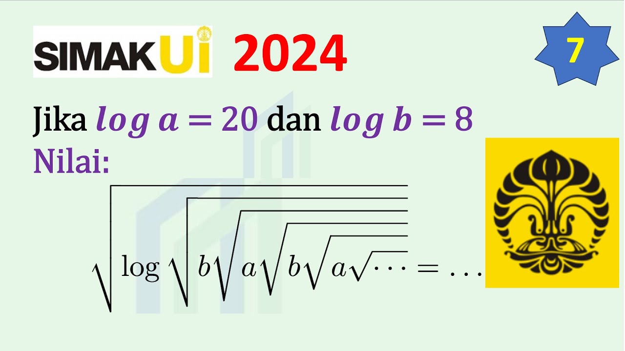 PakLuhut's tweet card. SIMAK UI 2024 Jika log a = 20 dan log b = 8, nilai dari
