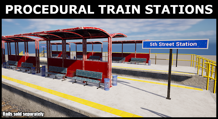 WSMGameStudio's tweet card. Related Assets: Train Controller Collection | Procedural Railroads | Procedural Bridges | Procedural TunnelsTrailer: https://www.youtube.com/watch?v=Xdct7MQPa54Procedural Train Station generation...