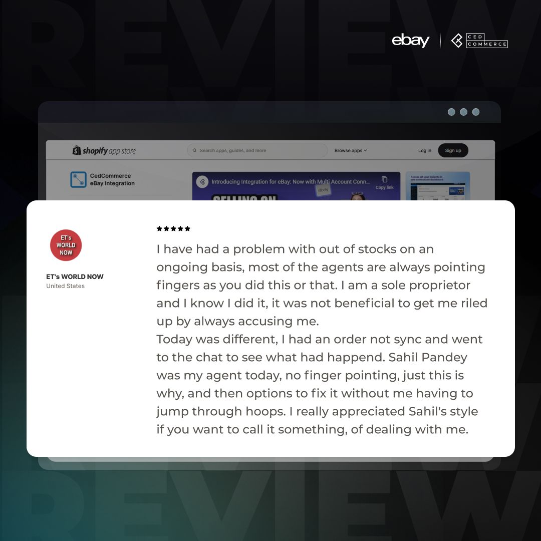 cedcommerce's tweet card. What sets a good integration apart? The way it handles a bad day. The CedCommerce eBay 𝐢𝐧𝐭𝐞𝐠𝐫𝐚𝐭𝐢𝐨𝐧 is built to simplify the complex: 𝒍𝒊𝒔𝒕𝒊𝒏𝒈 𝒔𝒚𝒏𝒄𝒔, 𝒊𝒏𝒗𝒆𝒏𝒕𝒐𝒓𝒚 𝒊𝒔𝒔?...