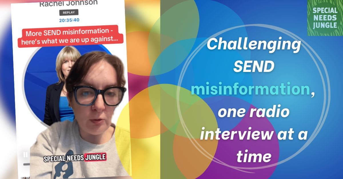 SENBlogger's tweet card. Rachel Filmer discusses keeping your composure when managing challenging interviews with people taken in by an anti-SEND parent narrative