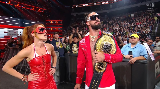 gerweck's tweet card. Notes include tidbits on Becky Lynch, Seth Rollins, John Cena, David Otunga, Dolph Ziggler, and Nikki Bella