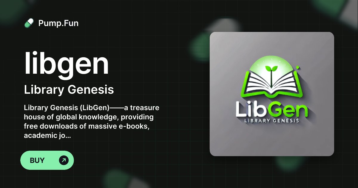 Library_Genesis's tweet card. Library Genesis (LibGen)——a treasure house of global knowledge, providing free downloads of massive e-books, academic journals and papers