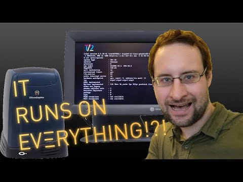 ReneRebeTM's tweet card. The most Unix-like Linux Distro that Runs (on) Everything™!