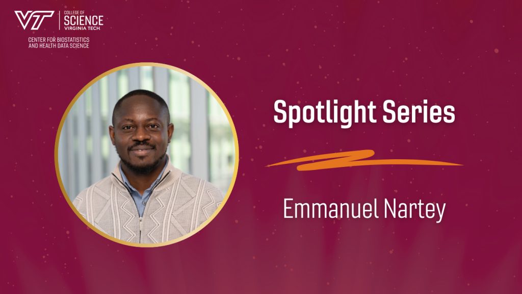 VT_biostats's tweet card. From Accra to Roanoke, Emmanuel Nartey’s path has been guided by a simple instinct: say yes, learn fast, and help people solve real problems with data.
