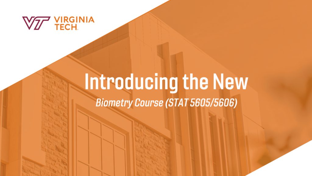 VT_biostats's tweet card. Virginia Tech’s updated Biometry (STAT 5605/5606) course, developed by CBHDS, equips graduate students with skills in biostatistics, R, collaboration, and reproducibility to prepare them for today’s...