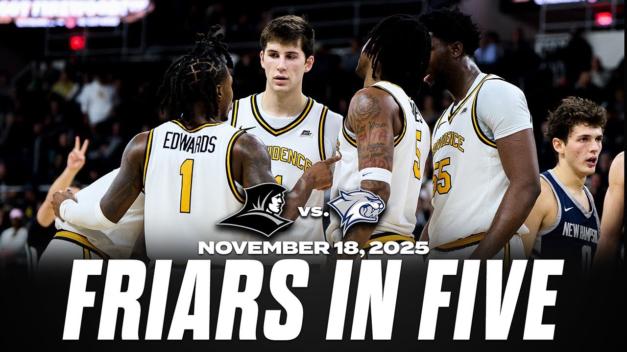 PCFriarsmbb's tweet card. Friars In Five: Providence vs. New Hampshire 11/18/25