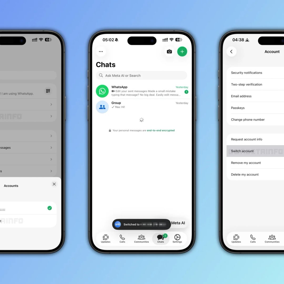 durovs_code's tweet card. WhatsApp has introduced support for multiple accounts on one iPhone in its latest beta release.