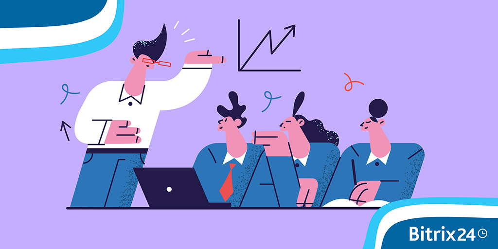 bitrix24's tweet card. Let's discuss a range of options for how to increase your department’s performance, we’ve outlined the 15 best ways to motivate a team.