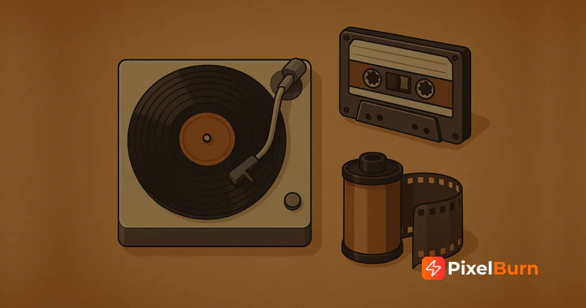 pixelburn_tech's tweet card. Discover the resurgence of vinyl, film, and retro gadgets. Explore the unique appeal, cultural value, and future of analog technology in a digital world.