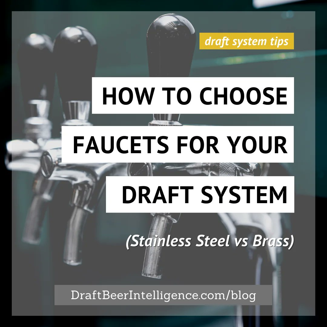 draftbeerintel's tweet card. Are faucets on your list of important features in your draft beer system design? Are you aware that exposed brass affects the flavor of your beverage?