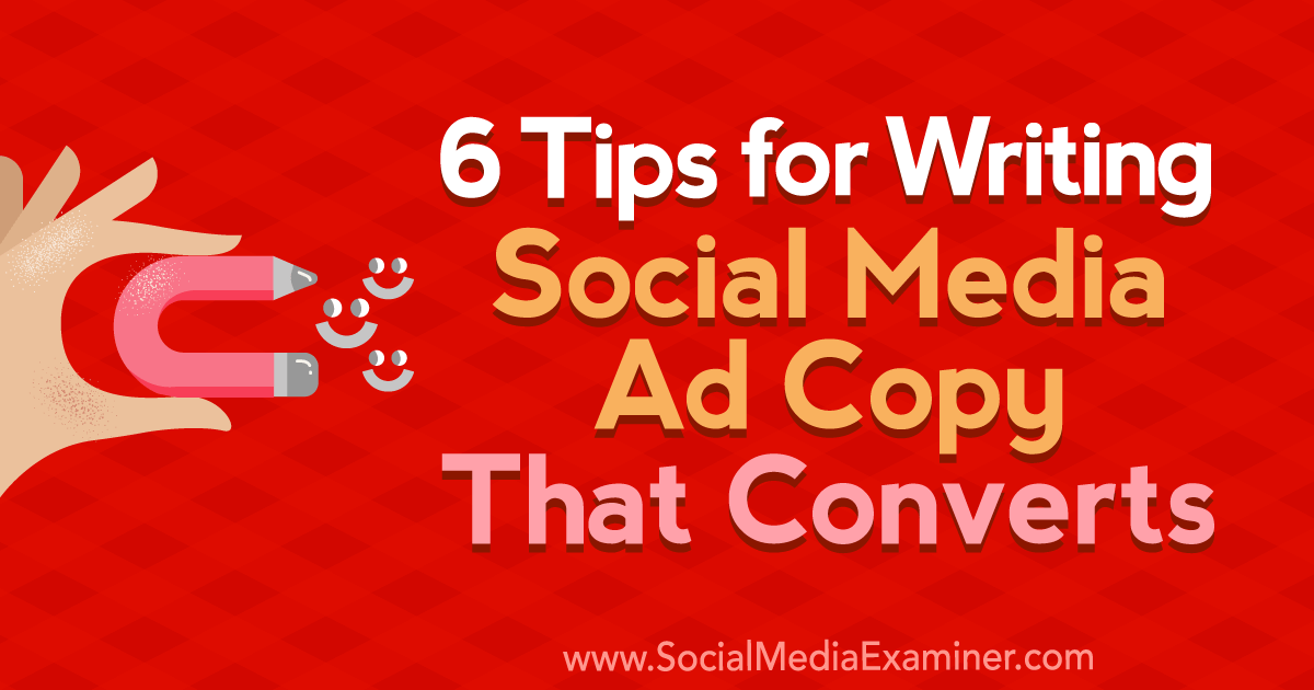 FriendlyConect's tweet card. Discover six tips for creating more effective social media ads and writing ad copy that produces conversions.