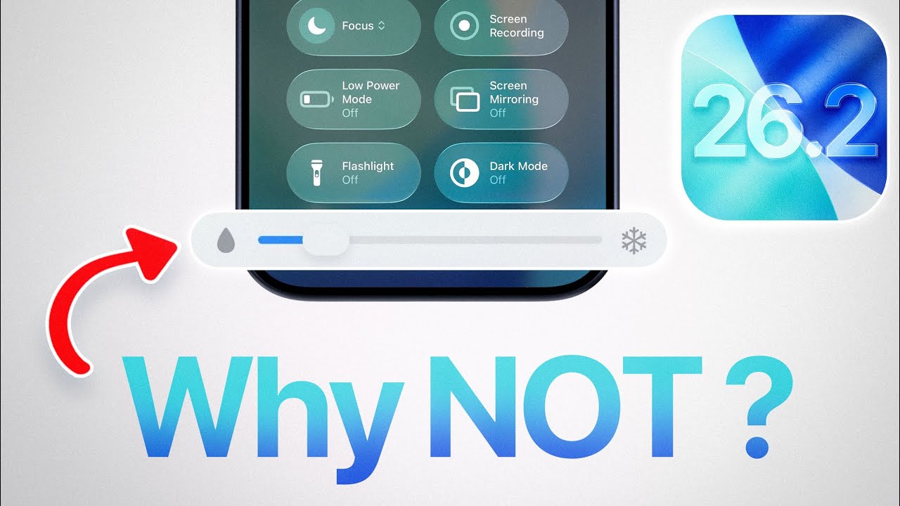 iDeviceHelpus's tweet card. iOS 26.2 - Apple Should Do THIS!