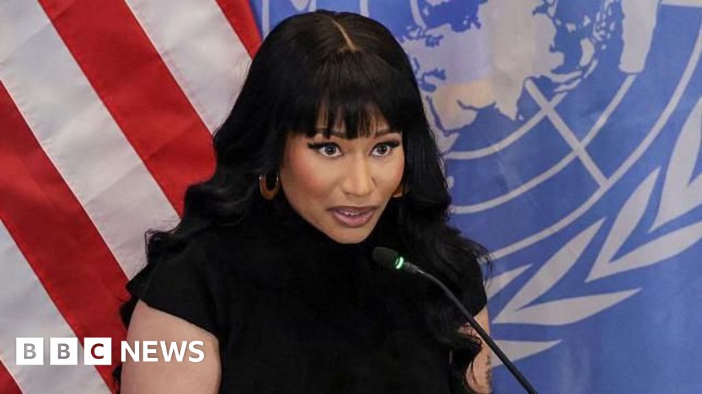 BBCWorld's tweet card. The US-based Trinidadian rapper addressed the UN in New York alongside Trump administration officials, making claims that lack evidence.