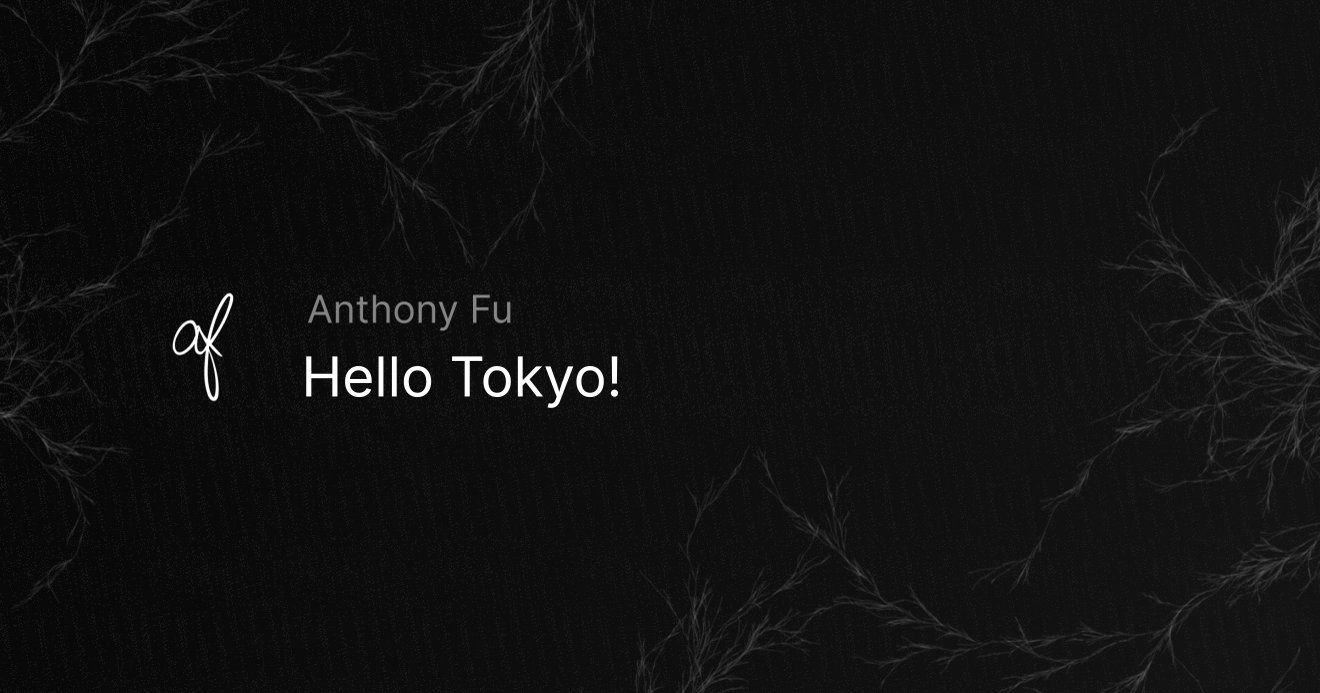 artful_coder's tweet card. Hello Tokyo!