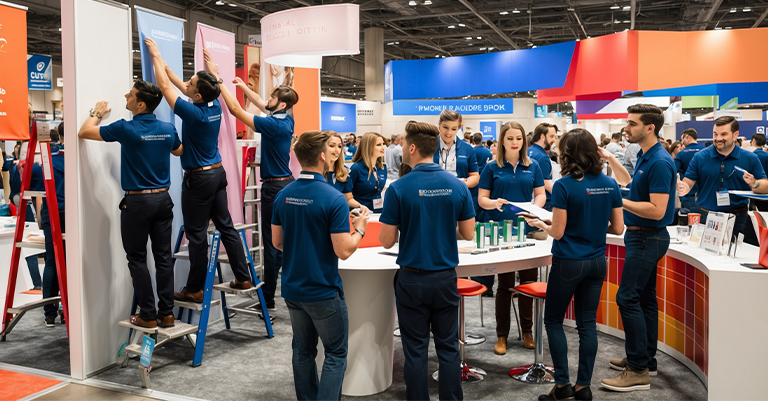 BuzzImpressions's tweet card. Get expert tips for a successful trade show setup, from booth design to engaging attendees. Boost your brand's presence at your next event!