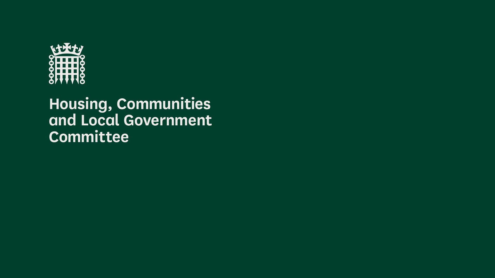 housing_sector's tweet card. Housing, Communities and Local Government Committee