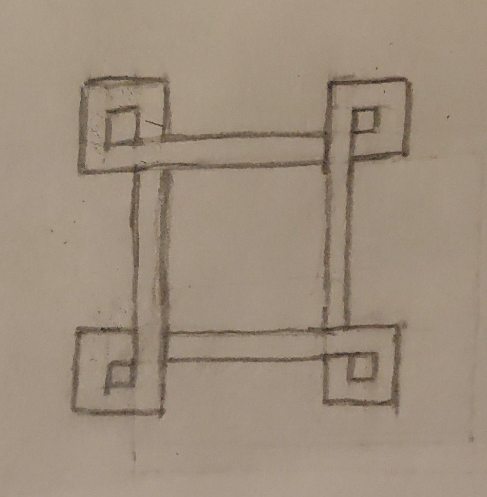 PartFusion's tweet card. Attached: 1 image #Makevember 29: Square ribbon in the style of a celtic knot.