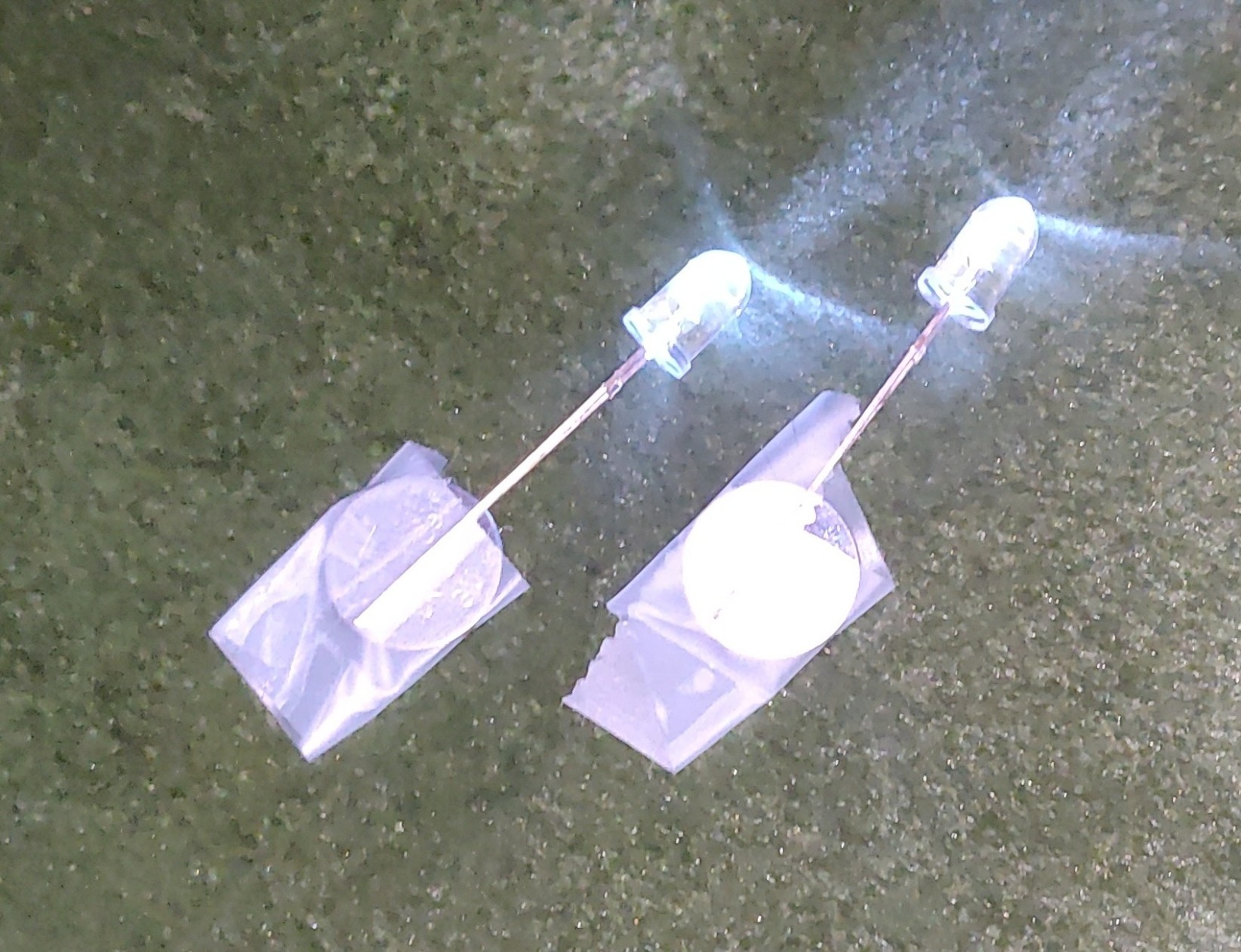 PartFusion's tweet card. Attached: 1 image #Makevember 28: Extended winter blackouts today in rural Vermont. So I made some simple lights using white LEDs, small CR1220 coin cell batteries and some tape.