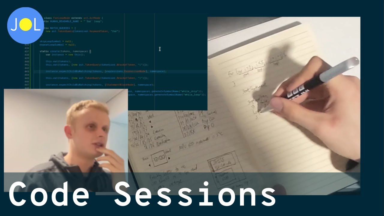 jthecoder's tweet card. Adding `for` Loops to My Programming Language · Code Sessions #3