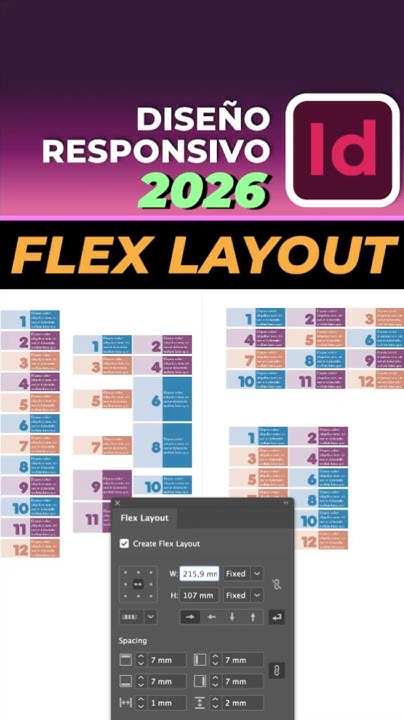 AlxMarroquin's tweet card. InDesign 2026 🚀 ¡FLEX LAYOUT!: Crea diseños RESPONSIVE como en CSS 🎯