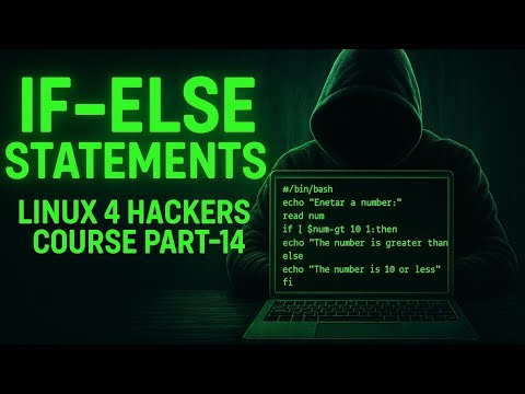 Rajan22m's tweet card. Linux 4 Hackers Course ( Part - 14 ) | Shell Scripting Conditional...