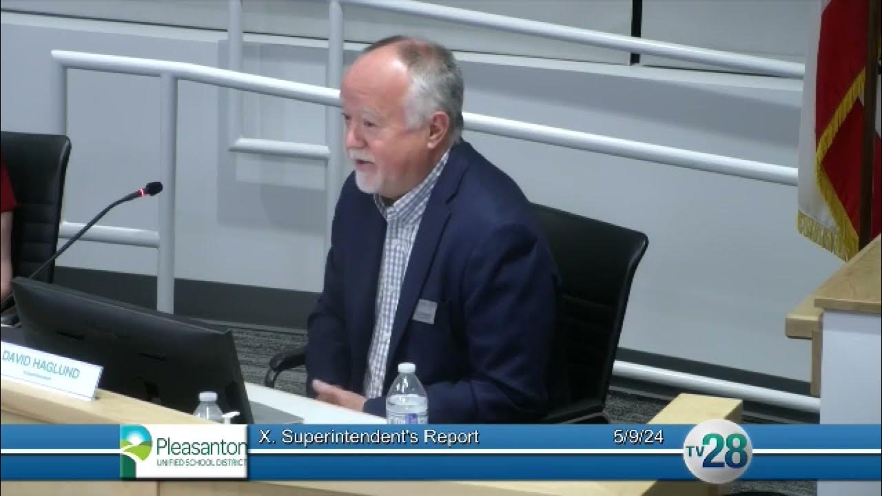 PleasantonUSD's tweet card. May 9, 2024 Superintendent's Report