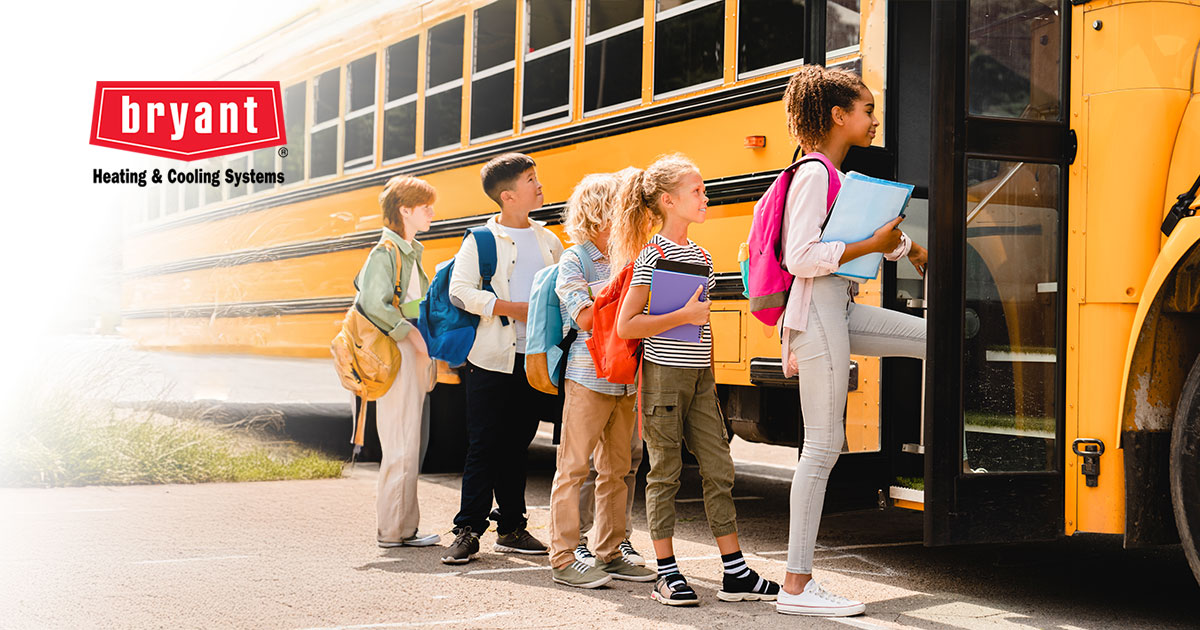 Advhtginc's tweet card. Back-to-school season means life is about to get busier. Install a Bryant Smart Thermostat to create customized comfort schedules to match your lifestyle so you can adjust from anywhere – bus stops,...