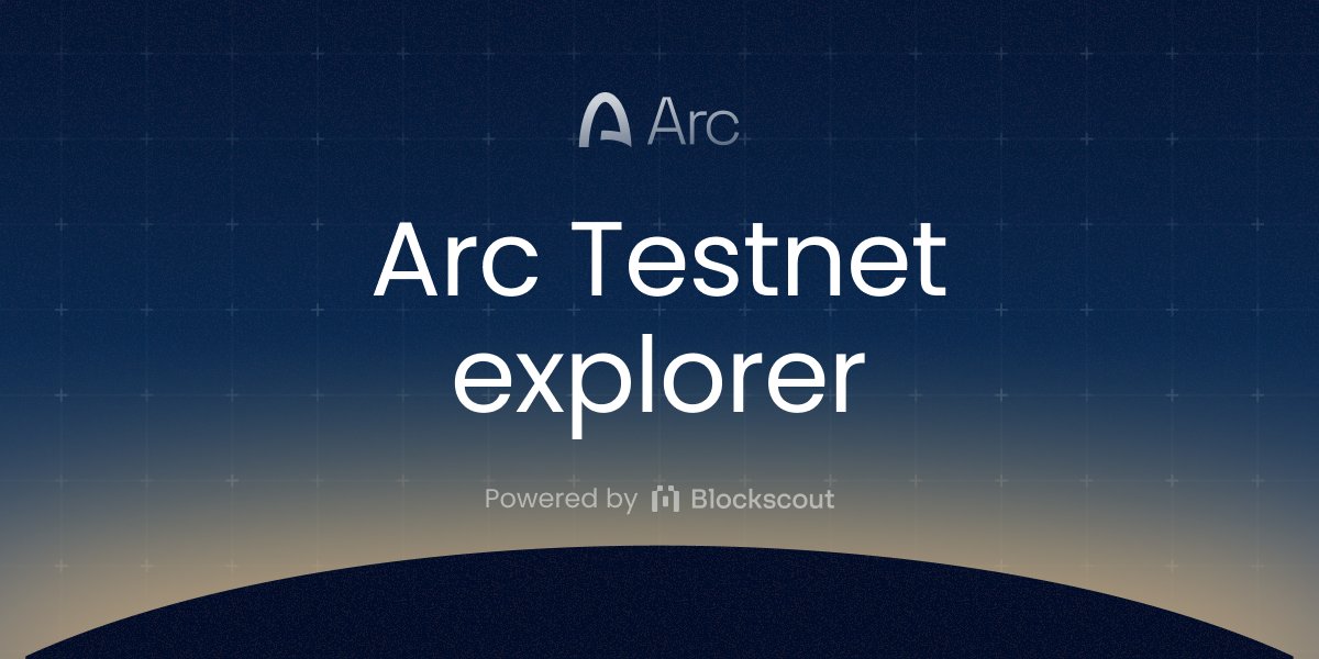 pipsanalytics's tweet card. Arc Testnet blockchain explorer - View Arc Testnet stats | Blockscout