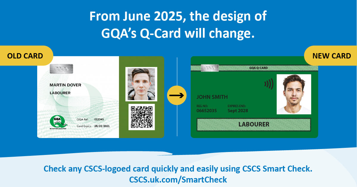 cscs's tweet card. From June, the design of GQA’s Q-card will change to more closely resemble a CSCS card
