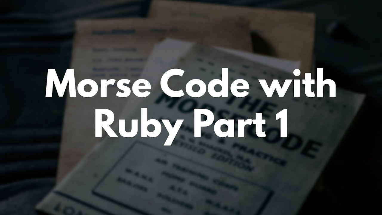 excid3's tweet card. In this lesson, we will start building a Ruby project to translate text to morse code and vice versa.