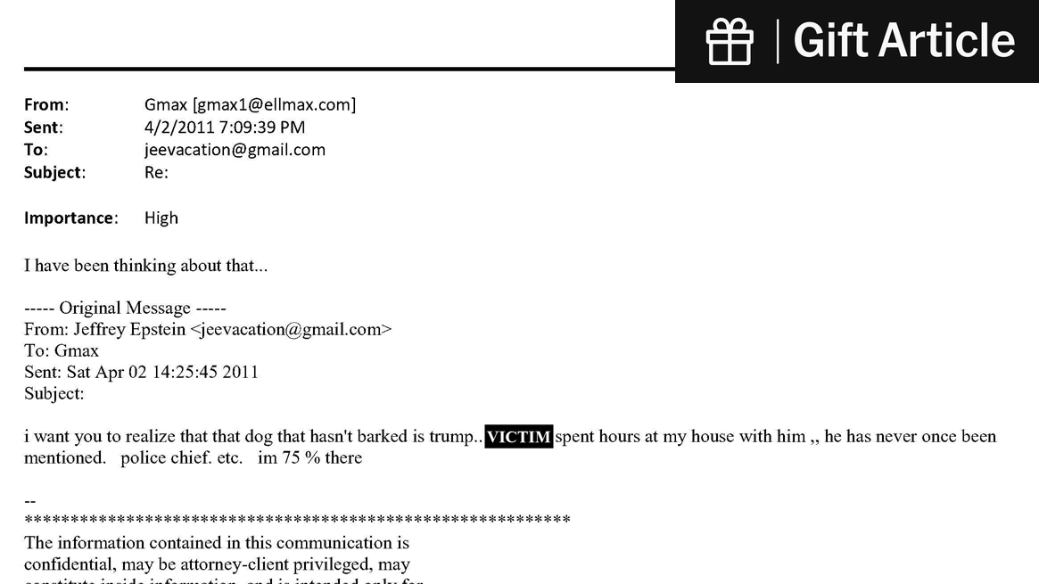 SymoneDSanders's tweet card. House Democrats on Wednesday released emails in which Jeffrey Epstein sent messages to his longtime confidante Ghislaine Maxwell and the author Michael Wolff suggesting that Donald J. Trump knew more...