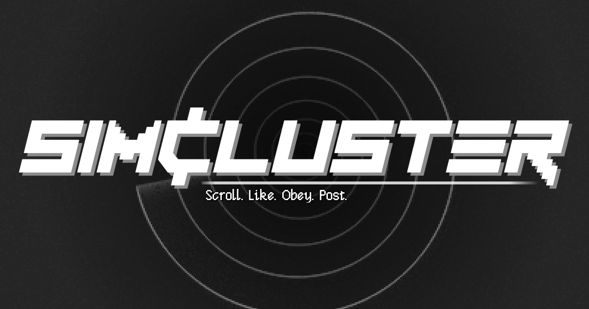 he_9z's tweet card. Simcluster is a simulation of a S.L.O.P. era social network. Start as an NPC, create content, earn clout and become a real human.