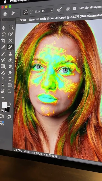 GraphicDesignCV's tweet card. Remove Red Patches from Skin in Photoshop #Shorts