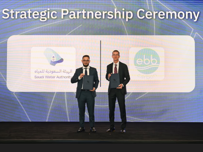 CarbonHerald's tweet card. Ebb Carbon and the Saudi Water Authority partner to decarbonize Saudi Arabia’s desalination sector with Ebb's novel technology.