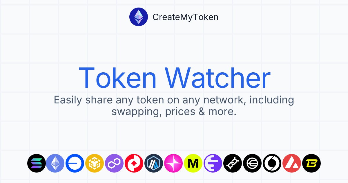 CreateMyToken's tweet card. Create your own token in just 1 minute and deploy it on Solana, Base, Ethereum, BNB Smart Chain and more! No code, no setup, no login, and free!