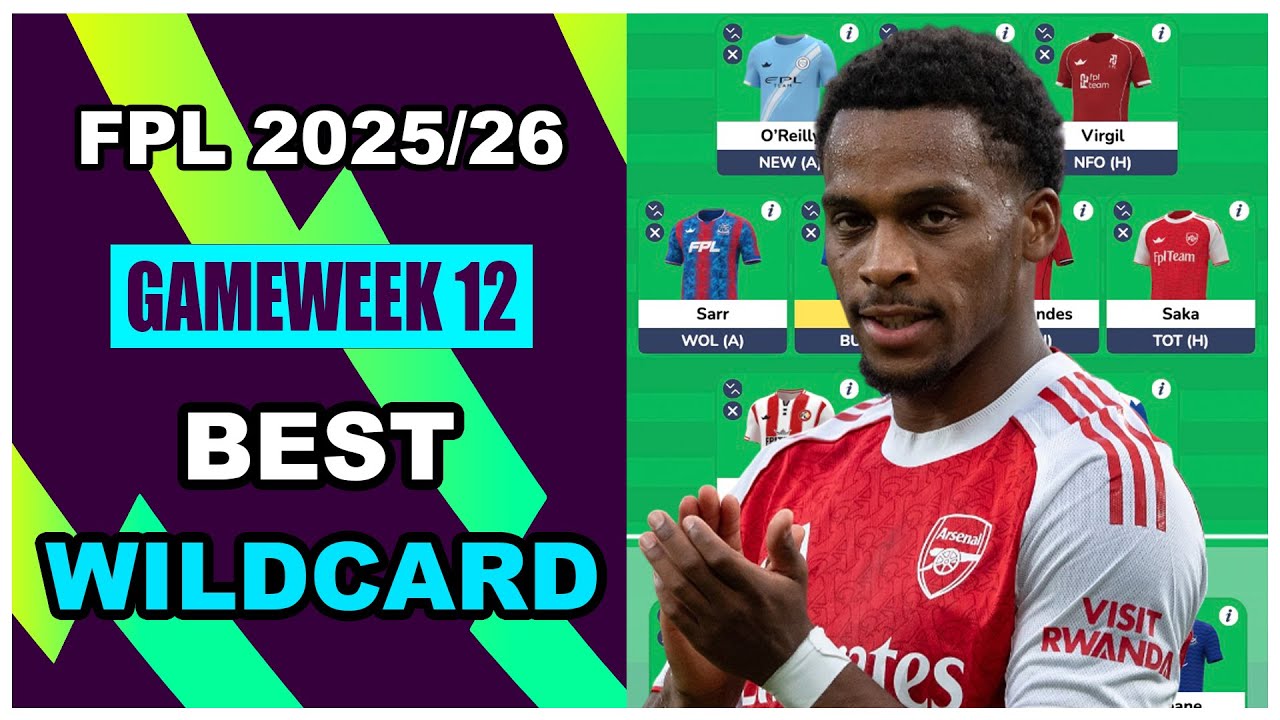 DylanRCM's tweet card. FPL Gameweek 12: BEST WILDCARD TEAM | Fantasy Premier League Tips...