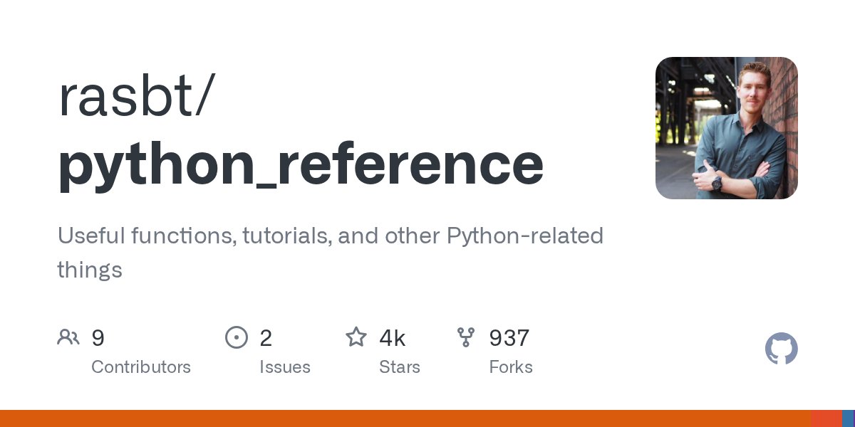 _jaydeepkarale's tweet card. Useful functions, tutorials, and other Python-related things - rasbt/python_reference