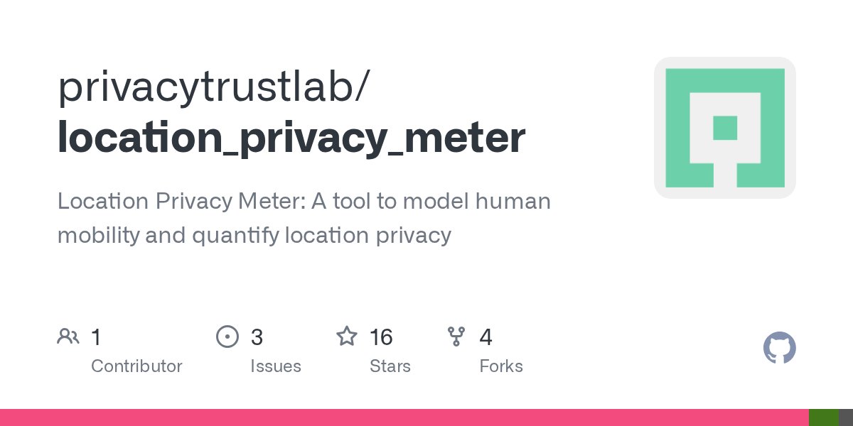 rzshokri's tweet card. Location Privacy Meter: A tool to model human mobility and quantify location privacy - privacytrustlab/location_privacy_meter