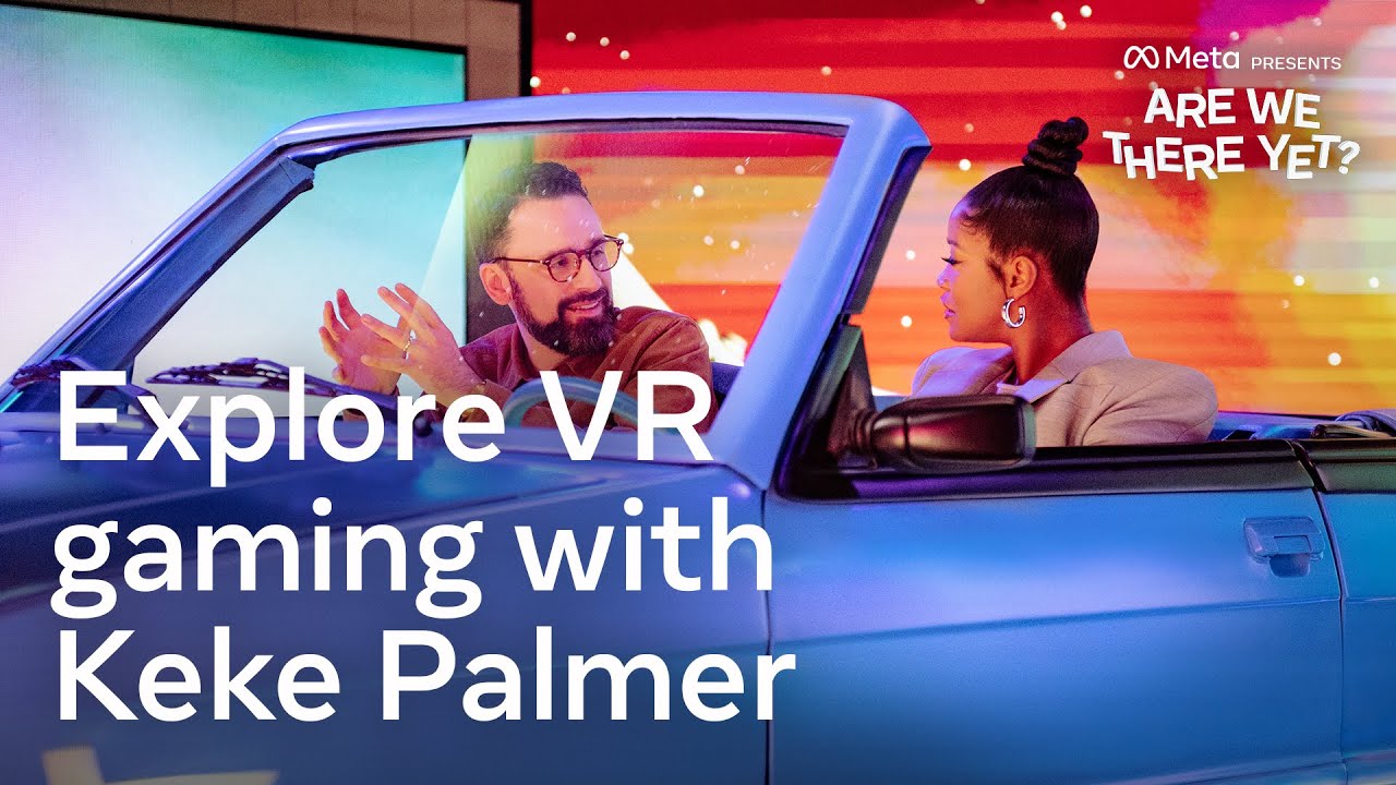 Meta's tweet card. Keke Palmer Flies Like Marvel's Iron Man VR | “Are We There Yet?”