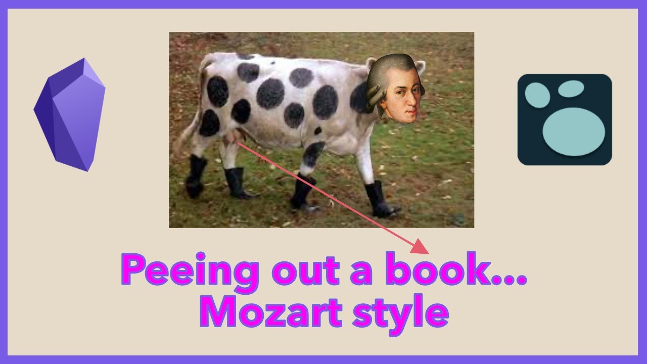 fp_notes's tweet card. Peeing out a book...Mozart style (Obsidian, Logseq)