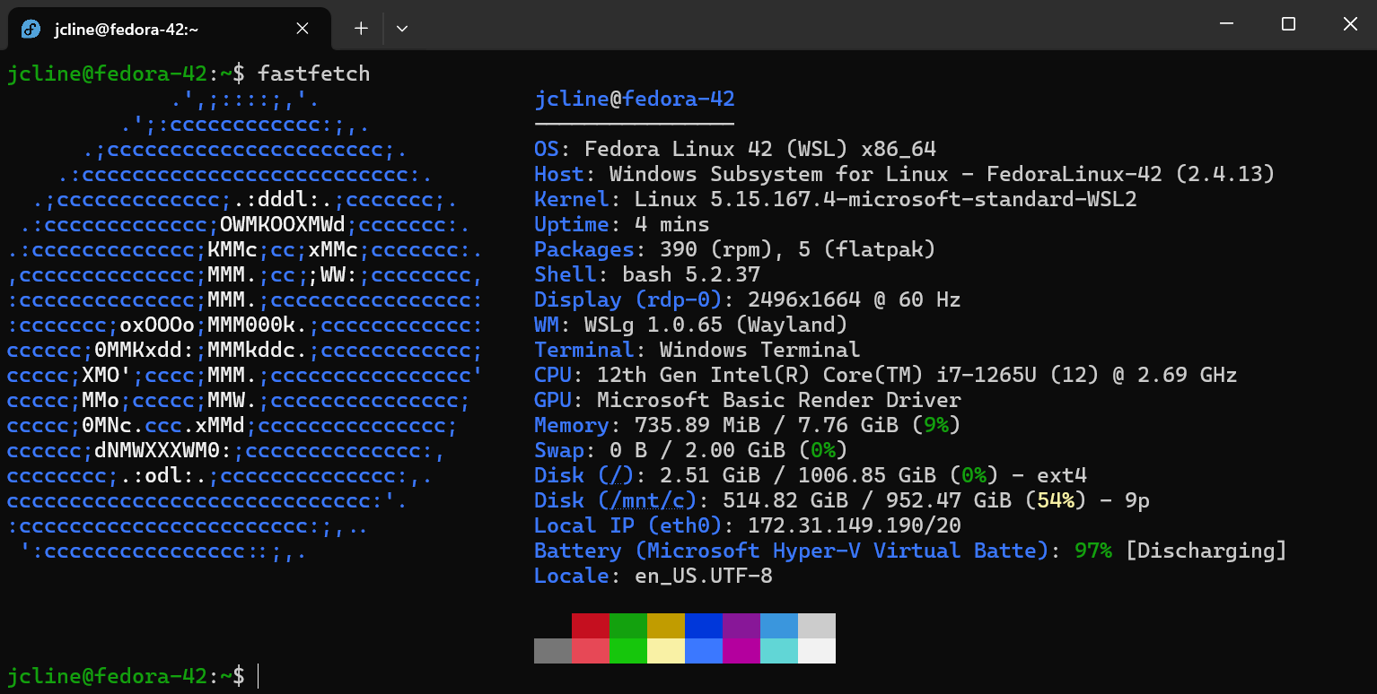 craigaloewen's tweet card. We’re pleased to announce that one of the latest additions to the list of official WSL distros is Fedora Linux! The Fedora Project has taken advantage of WSL’s new tar-based architecture to produce...
