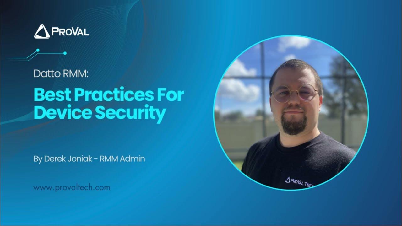 provaltech's tweet card. Best Practices for Device Security in Datto RMM