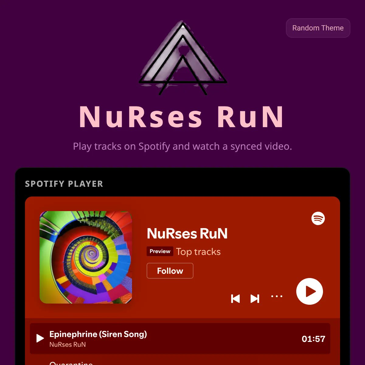 joshfaille's tweet card. NuRses RuN — Synced Music Video Player