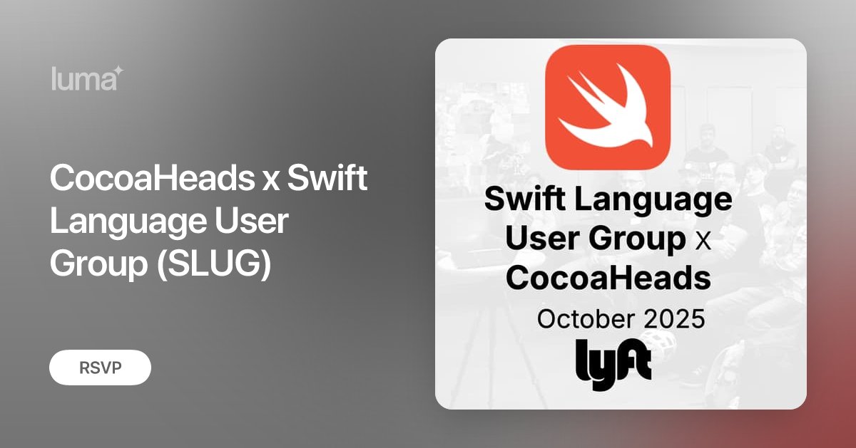 sfswift's tweet card. Details Please join us for this month's session together learning about Swift with talks by local members of the Swift community. We are so excited to see you…