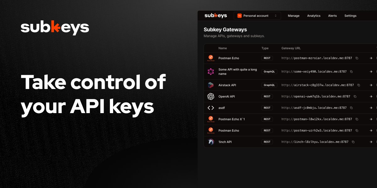DataPhysicist's tweet card. Take control of your 3rd Party APIs with virtual keys