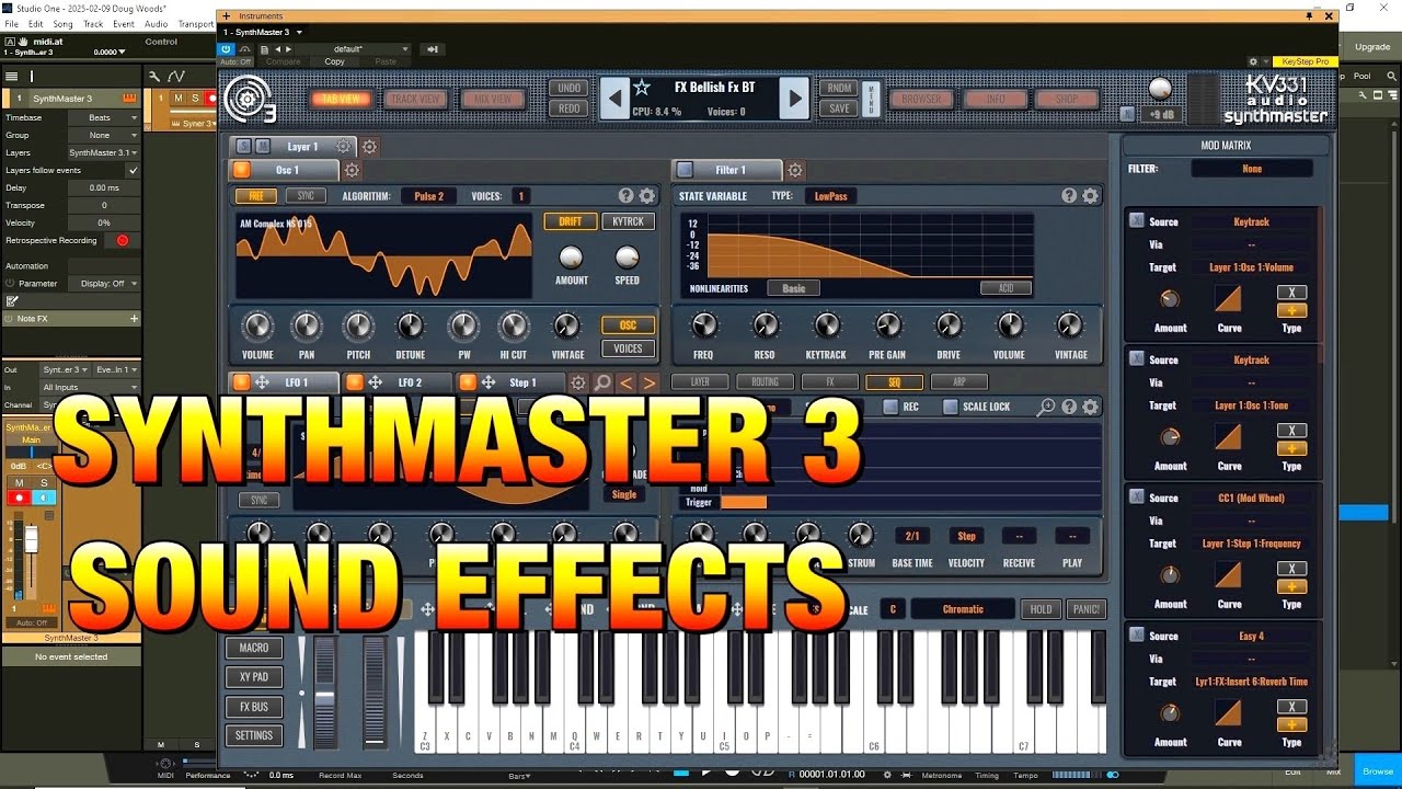 soundtestroom's tweet card. SynthMaster 3 - Exploring The Amazing Sound Effects Category