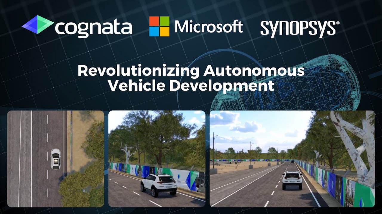 CognataAI's tweet card. Cognata Shift-Left HiL Testing with Microsoft and Synopsys