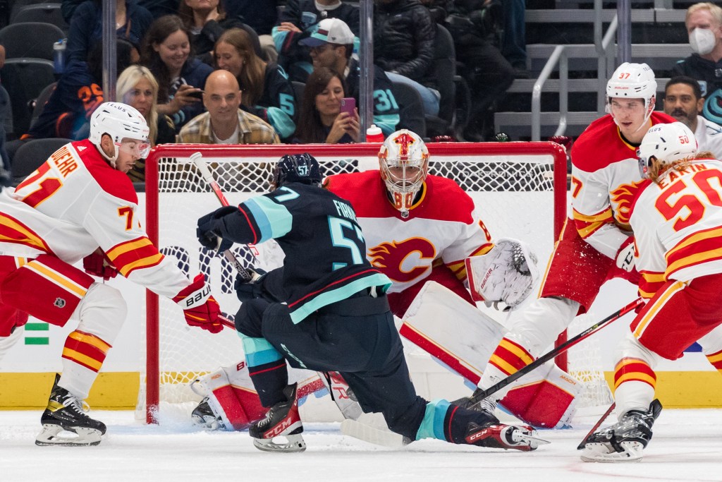 DeepSeaHockey's tweet card. In this latest Kraken prospects update, we profile Jagger Firkus and update his progress in his first full pro season.